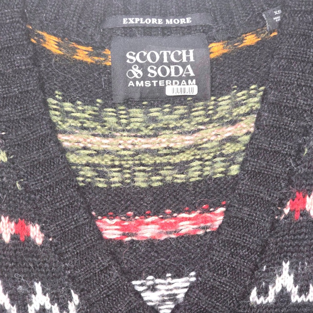 Scotch & Soda Fair Isle Knit Sweater Vest Multicolor Pattern XS Preppycore - Picture 3 of 6